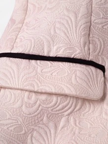 CLOUDSTYLE Men Floral Jacquard Blazer - Baby Pink - View 3