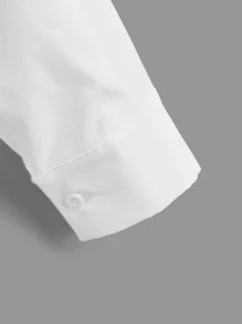 Muchica 愛心圖案落肩袖襯衫 - 白色 - 查看 4