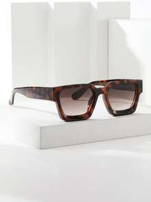 玳瑁色框架太陽眼鏡 - 漸層 - 查看 1