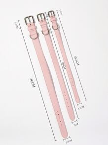 PETSIN 1pc PU Pet Collar - Baby Pink - View 7