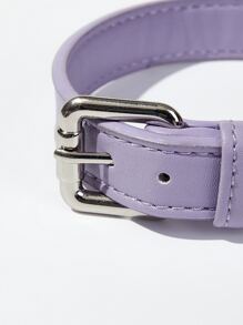 PETSIN 1入組PU皮革寵物項圈 - 紫色 - 查看 5