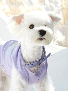 PETSIN 1入組PU皮革寵物項圈 - 紫色 - 查看 6