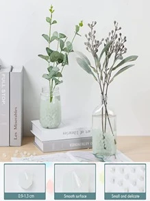 500 piezas guijarro decorativo brillante en oscuro - Blanco - Ver 7