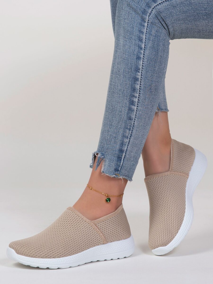 Giày Thể thao Nữ màu trơn - Màu Khaki - Xem 1