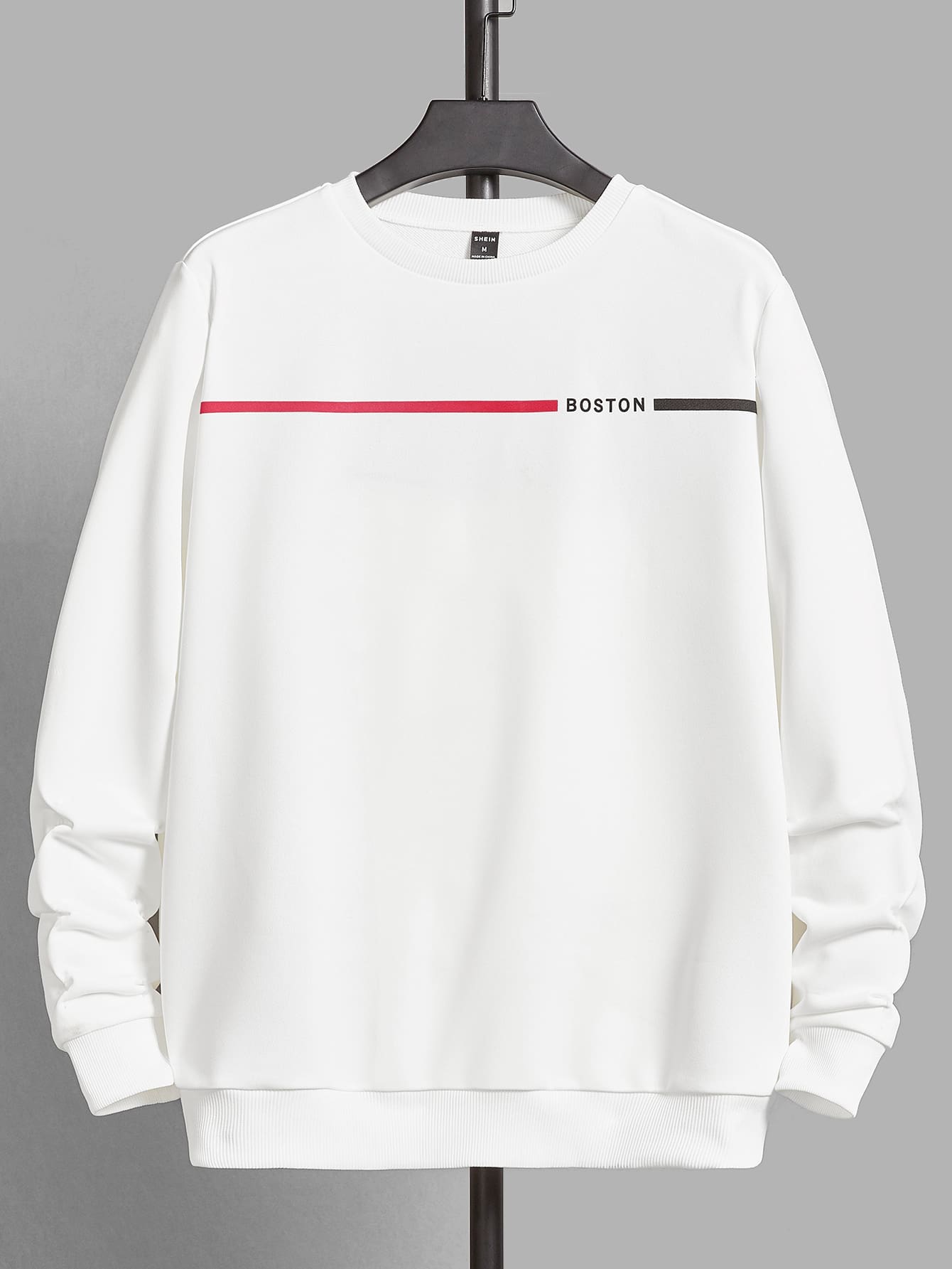 Manfinity Men Letter Graphic Sweatshirt - White - View 1