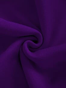 Men Letter Graphic Kangaroo Pocket Drawstring Thermal Hoodie - Purple - View 7