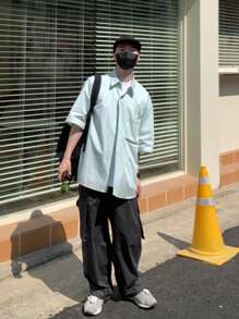 DAZY Quần Nam Dây kéo Túi màu trơn Đường phố - màu đen - Xem 6