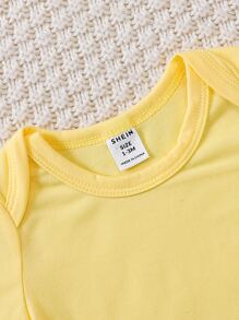 Baby 3pcs Dinosaur Print Bodysuit - Multicolor - View 7