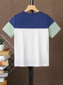 Boys Colour Block Patched Pocket Tee - Multicolor - View 2