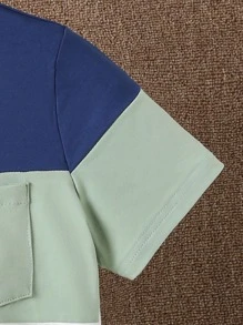 Boys Colour Block Patched Pocket Tee - Multicolor - View 3