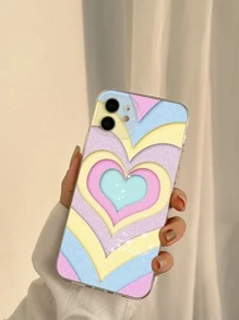 愛心圖案手機殼 - 彩色 - 查看 1