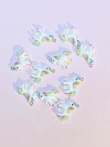 10入組獨角獸DIY吊墜 - 彩色 - 查看 2