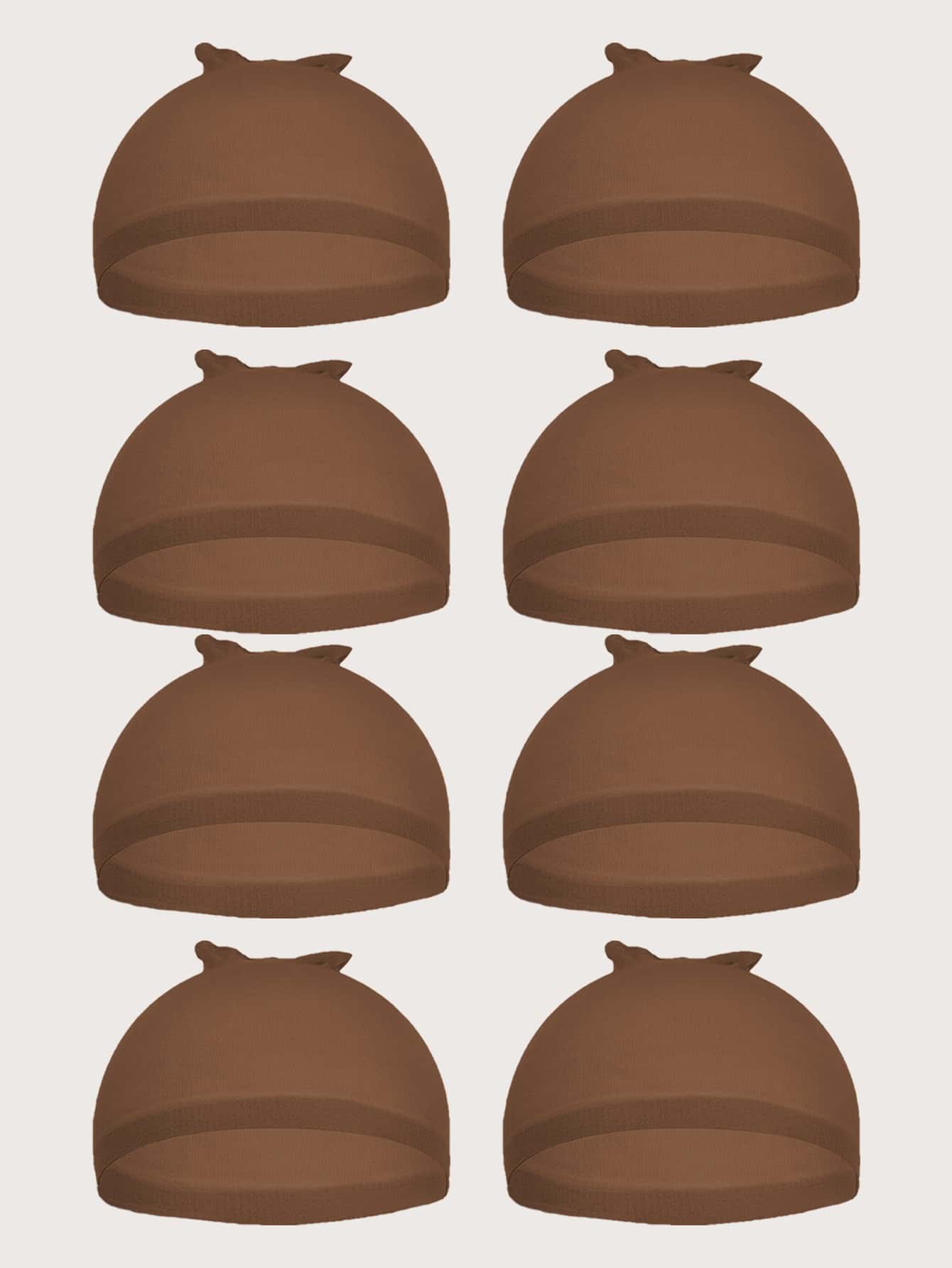 8 件 + 超长尼龙假发帽，适合角色扮演/服装 - 巧克力棕 - 查看 1