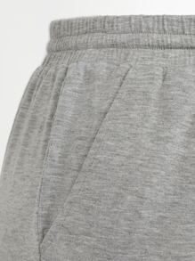 Denimoi Bộ áo crop top & quần bó sát ngực xếp nếp hai mảnh - Màu Xám nhạt - Xem 7