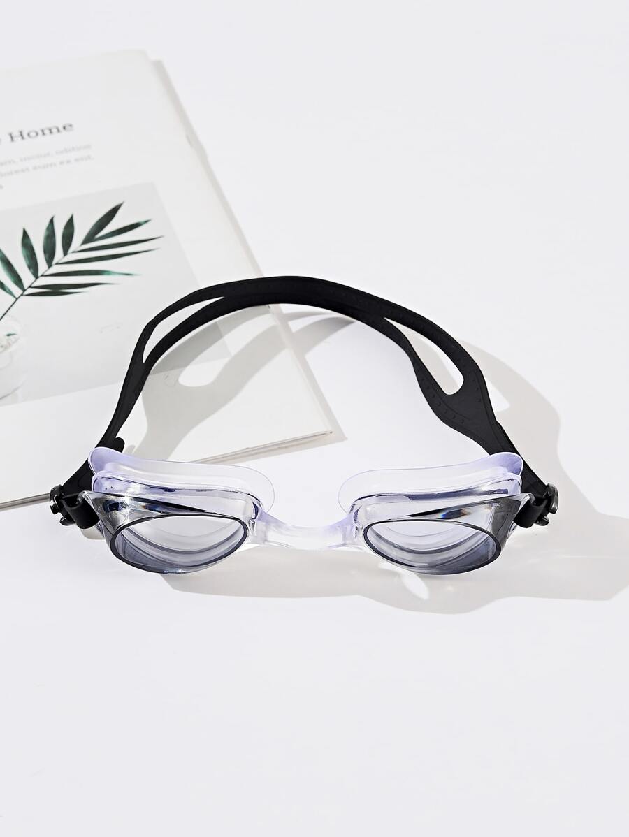 NOVDEARM 1只黑色pvc一體式鼻梁游泳眼鏡 - 黑色 - 查看 1