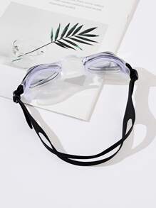 NOVDEARM 1只黑色pvc一體式鼻梁游泳眼鏡 - 黑色 - 查看 2