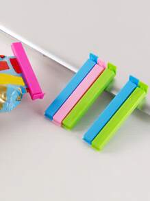 10 piezas Color aleatorio portátil nuevo almacenamiento de cocina sello para aperitivos, Clips para bolsas de sellado, abrazadera selladora, herramienta de plástico accesorio de cocina - Multicolor - Ver 3