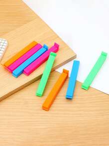 10 piezas Color aleatorio portátil nuevo almacenamiento de cocina sello para aperitivos, Clips para bolsas de sellado, abrazadera selladora, herramienta de plástico accesorio de cocina - Multicolor - Ver 5