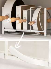 1pc Multifunction Kitchen Storage Rack - White - View 4