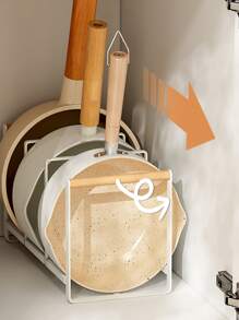 1pc Multifunction Kitchen Storage Rack - White - View 5