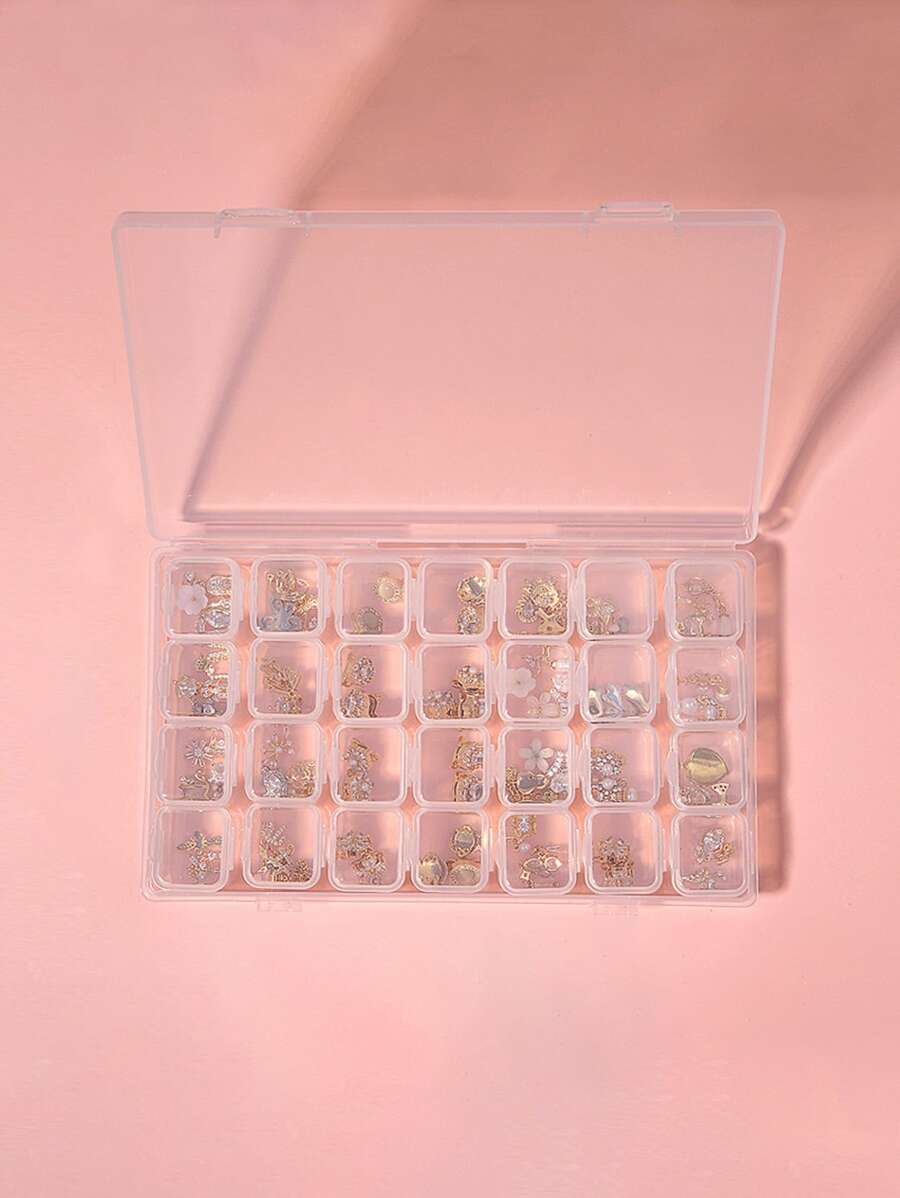 1pc Clear Jewelry Storage Box - Clear - View 1