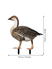 1 cọc trang trí sân vườn hình con vịt - Nhiều màu - Xem 2