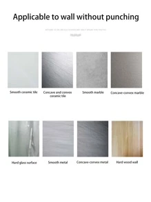 1 pieza Estante de almacenamiento de baño montado en la pared - Dorado - Ver 7