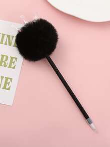 1 pieza Pluma de gel con diseño de pompón al azar - Multicolor - Ver 4