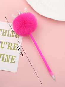 1 pieza Pluma de gel con diseño de pompón al azar - Multicolor - Ver 6