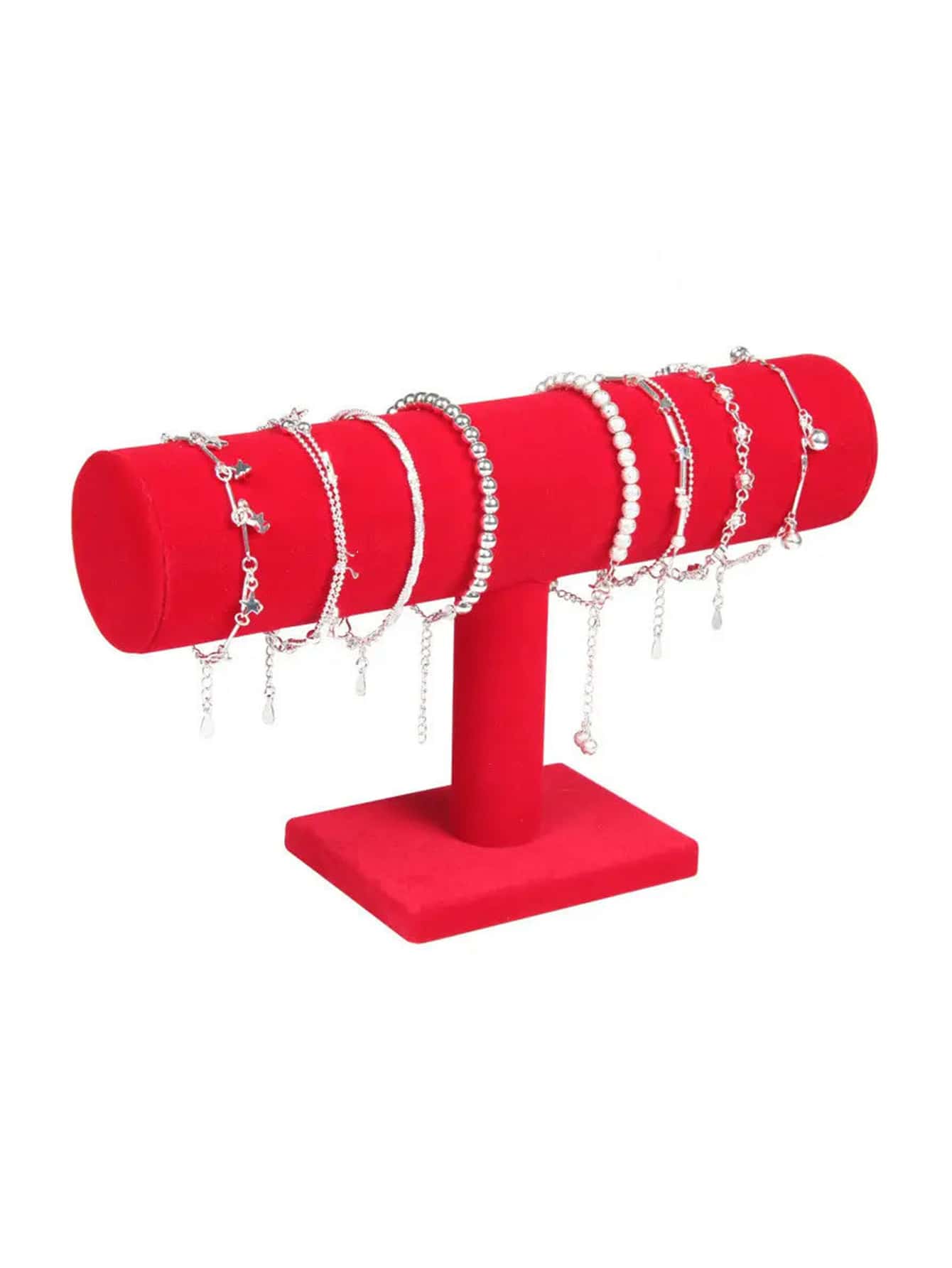 1pc Bracelet Display Stand, Bracelet Display Holder, Bangle Holder, Bangle Organization - Red - View 1