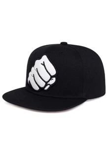 男士手掌補丁貼嘻哈帽 - 黑色 - 查看 1