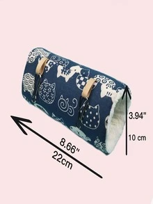 1 pieza Hamaca con patrón de gato de dibujos animados hámster - Azul - Ver 4