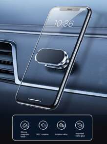 1pc Magnetic Car Phone Holder - Black - View 6