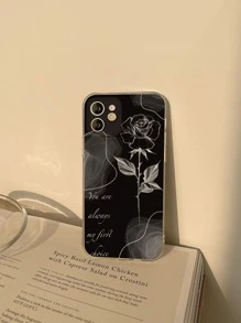 玫瑰图案手机壳，国际版，非国内版 - 彩色 - 查看 3