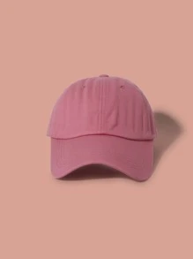 男士素色棒球帽 - 藕粉色 - 查看 2