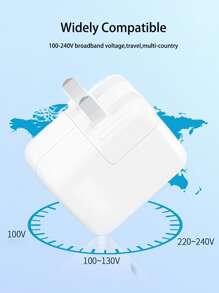 1 pieza 35W cabeza cargador rápido puerto doble - Blanco - Ver 4