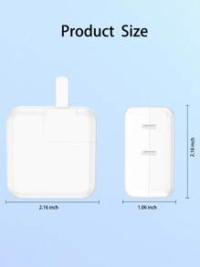 1 pieza 35W cabeza cargador rápido puerto doble - Blanco - Ver 6