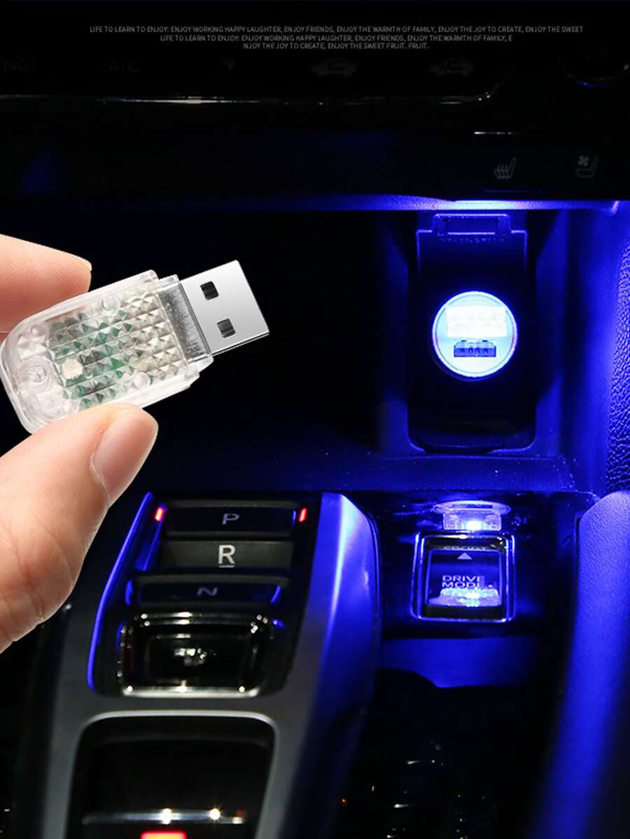 1 USB đèn xung quanh ô tô - Nhiều màu - Xem 1
