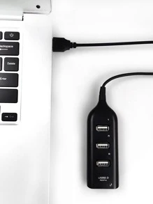 四合一USB集線器分路器 - 黑色 - 查看 2