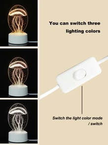 1 pieza Lámpara de escritorio de medusa - Gris Claro - Ver 3