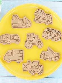 8pcs Car Design Cookie Stamp - Pink - View 3