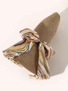 Striped Pattern Straw Hat