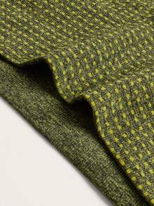 Seamless Dot Print Sports Cycling Shorts - Olive Green - View 9