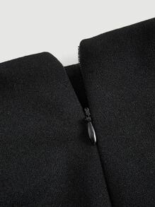 SHEIN MOD Black Date Night Crossed Frenulum Lace Up Side Short