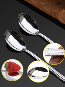 2 piezas Cuchara de acero inoxidable - Plateado - Ver 5