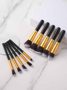 10 piezas Juego de brochas de maquillaje de pelo sintético Conjunto de brochas para difuminar sombras de ojos Herramientas cosméticas para rostro y ojos, Juego de brochas, Juego de brochas de maquillaje, Juego de maquillaje completo, Juego de brochas de maquillaje, Kit de maquillaje completo, Juego de brochas, Juego de brochas de maquillaje, Juego de regalo de maquillaje, Conjunto - Multicolor - Ver 2