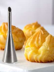 1pc Stainless Steel Piping Nozzle - Silver - View 1