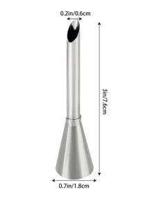 1pc Stainless Steel Piping Nozzle - Silver - View 2