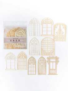 MOCARD 10 cái Mô hình hỗn hợp Giấy thủ công trang trí ngẫu nhiên - Nhiều màu - Xem 5