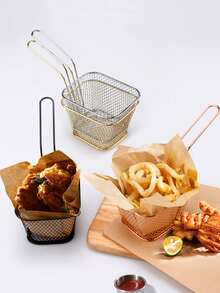 1pc Stainless Steel Random Frying Basket - Multicolor - View 1